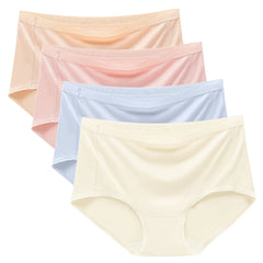 Women's Modal Underwear 4 Pack - Seamless Soft Comfortable Breathable Panties for Ladies Everyday Wear - No Show Elastic Knicker