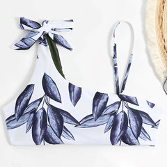 2025 Asymmetric Print String Bikini Set Sexy Swimsuit Women Swimwear Female Bathers Bathing Swimming Swim Suit Beachwear Summer