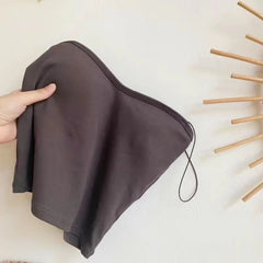 Seamless Underwear for Women Push Up Bandeau Bra Lightly Lined Wireless Bra Solid Color Vest