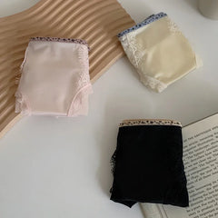 תחתוני נשים רכים וסקסיים תחרה תחתונים שקופים למחצה נושם מותן בינוני צבע איות נוח תחתונים דקים אינטימיים