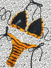 Sexy Zebra Halter High Cut Strappy Bikini Women Swimwear Female Swimsuit Two-pieces Bikini set Bather Bathing Suit Swim K6239