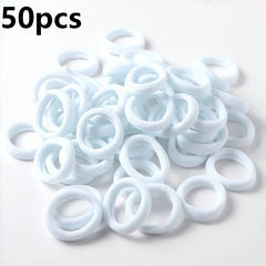 50 Stück/Set Neue Damen Mädchen Bonbonfarben Nylon Basic Scrunchies Haargummis Pferdeschwanzhalter Haargummis Modische Haaraccessoires