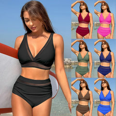 Sexy Bikini-Badeanzug für Damen, zweiteilig, zweiteilig, ideal für Strand und Sommerurlaub