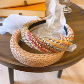 Vacation Hair Accessories for Women Hair Bands for Girls Woven Headband For Beach Headwear Fashion Hawaii Style