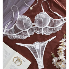 Lace Lingerie Ultra Sexy Underwear Women Set Sexy Adult Delicate Embroidery Intimate Underwear Transparent Bra Lingerie Sets
