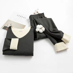 Women's Thermal Underwear Men Double-sided Fleece Seamless Thermos Clothing Warm Lingerie Suit Winter Clothes Women 2 Piece Sets