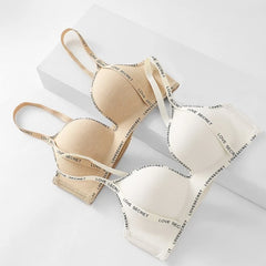 Bequemer Bügel-BH für Damen ohne Bügel, einfache Push-up-Träger, Top-Up-BH mit Bügeln