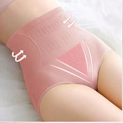 Women's High-waisted Cotton Underwear Hip Lift Belly Tuck Underpants Graphene Antibacterial Panties Seamless Female Briefs