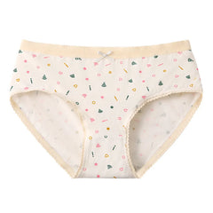 נשים כותנה תחתונים פסטורליים יפני סטודנטיות תחתונים סקסי חמוד בנות הלבשה תחתונה מודפס תחרה Femme נשי תחתונים