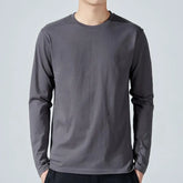 Men Sport Top Loose Round Neck Bottoming Clothes Long Sleeves Homewear Gym Running Basketball T-shirt Spring Autumn Undershirts