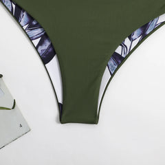 2025 Asymmetric Print String Bikini Set Sexy Swimsuit Women Swimwear Female Bathers Bathing Swimming Swim Suit Beachwear Summer