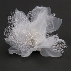 Weiße Haarspange mit Blumenmuster, Haarschmuck für Hochzeiten und Abschlussbälle, Haarnadeln aus Perlenstoff, Brautschmuck, Diademe, Haarschmuck für Damen, Geschenkideen