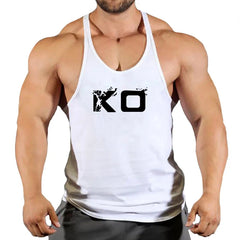Marken-Tanktop für Herren, Bodybuilding-Bekleidung, ärmelloses Baumwollshirt, Fitnessweste, Sportbekleidung, Trainings-Tanktop