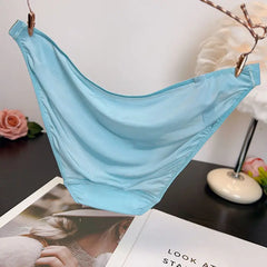 תחתוני נשים רכים וחלקים משובצים יהלומים צרפתיים מותניים נמוכים, מכנסיים משולשים נושמים, מפשעה ונוחות, יוקרתיים