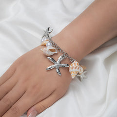 Bohemian Beach Style Bracelet For Women Starfish Shell Charm Bangle Girls Summer Fashion Jewelry Accessories