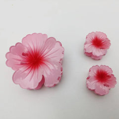 סט קליפסים לשיער פרחוניים 3 יחידות/סט לנשים אביזרי שיער חוף אביב חמודים, קליפסים פרחוניים לבהיניה פריטי יסוד לקיץ