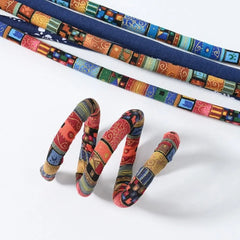 Haaraccessoires für Damen, lange Haargummis, biegsame Dreadlocks-Haarbänder, Haarspangen im Ethno-Stil mit Spiralverschluss