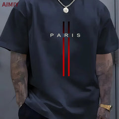 Man T Shirt Casual Oversized Sports Loose Plus Milano Print Clothing Comfortable Shopping Round Neck Short Sleeved T-Shirt Top