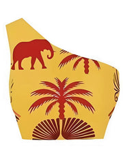 2025 כתף אחת גבוהה מותן ביקיני נשים בגד ים נשי מרופד בגדי ים מתרחצים רחצה שחייה בגד ים קיץ וחוף