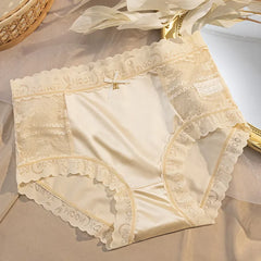 New Women Sexy Lace Ice Silk Underwear High Waist Elasticity Shapewear Abdomen Hips Panties Breifs