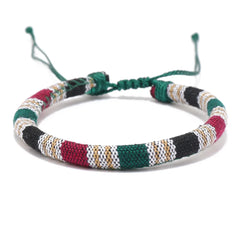 12 יחידות צמידי חוף בוהמיים לגברים ונשים קלועים צמידי קיץ בוהמיים בעבודת יד, אביזרי תכשיטי פסטיבל