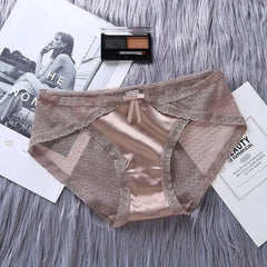 תחתוני נשים סאטן תחתוני תחרה סקסיים תחתוני נשים קז'ואל הלבשה תחתונה נשית אינטימי ילדה תחתונים 2024