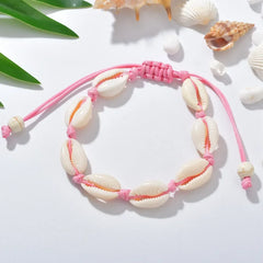 Bohemian Shell Charm Bracelets For Women Men Summer Sandy Beach Handmade String Rope Chains Bangle DIY Jewelry Accessories