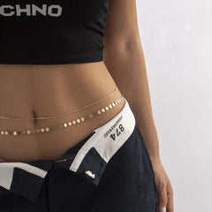 Strandaccessoires – Sommer-Trend 2023: Bikini-Hüftkette mit Strasssteinen, sexy Figur, Taillenperlen mit Kristallen