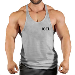 Marken-Tanktop für Herren, Bodybuilding-Bekleidung, ärmelloses Baumwollshirt, Fitnessweste, Sportbekleidung, Trainings-Tanktop