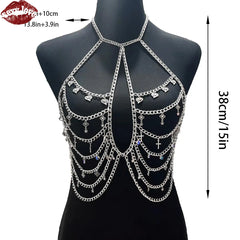 Sexy Love BDSM Europäische und amerikanische Sex-Accessoires für Frauen aus silberfarbenem Legierungsmaterial, verziert mit Strasssteinen.