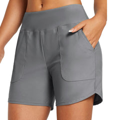 Women'S Swimwear 2025 Women Suit Shorts Waisted Swim Drawstring Bottoms Swimsuit High Boy Shorts Nuevo En Conjuntos A Juego