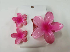 3 pcs/set Flower Claw Clip Women Summer Beach Cute Hawaiian 8CM*1+4CM*2PCS Preppy Stuff Female Hair Accessories For Summer