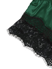 Women's 2 Piece Sexy Lace Pajama Set See-Through Bralette Cami Top and Shorts Breathable Sleepwear Plus Size Summer Lingerie