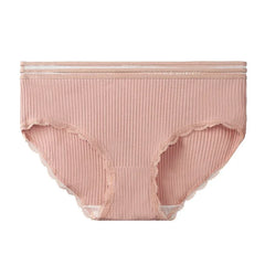 5pcs Women's underwear, solid color, all-cotton, comfortable summer, thin and breathable underpants, girls' shorts