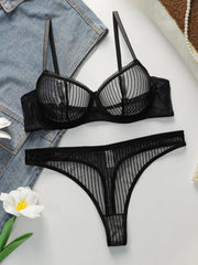 Women's Sexy Embroidered Lace Underwear With Steel Rims Push Up Breathable And Comfortable Close Fitting Underwear Set YS2864