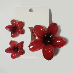 3 pcs/set Flower Claw Clip Women Summer Beach Cute Hawaiian 8CM*1+4CM*2PCS Preppy Stuff Female Hair Accessories For Summer