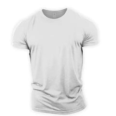 New Men T Shirt Summer Clothing Solid Color Printed Shirts O Neck Oversized Top Casual Streetwear Loose Fitness Clothing For Men