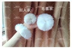 Anime-Accessoires, weißer Pelzhaarring, japanischer Lolita-Stil, doppelter Pferdeschwanz, Haarschmuck, Haarband, Kawaii-Accessoires