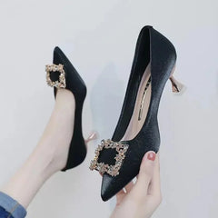 sapatos femininas women cute light purple spring & summer comfort stiletto heel shoes lady sexy elegant black footwear a427