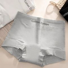 3Pcs Breathable Comfortable Simple Briefs Mid Waist Panties Seamless Underwear Cotton Crotch Underwear for Women Lady