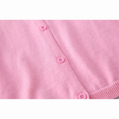 Kids Cardigans for Girls 70-150cm Sweater White Black Toddler Baby Boy Knitwear Jacket Spring Autumn Cotton Children Clothing