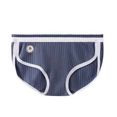 Sexy Damen-Slips, Unterwäsche, gerippte Baumwolle, atmungsaktive Komfort-Boxershorts, mittelhoher Bund, Sportslips, tägliche Intimunterwäsche