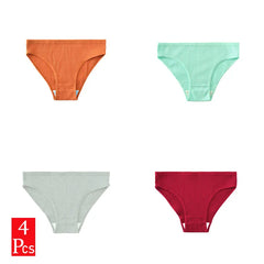 Sexy Damen-Unterwäsche, atmungsaktive Baumwoll-Slips, mittelhoher Bund, hüfthebende Wirkung, einfarbig, bequem