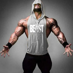 Bodybuilding Tank Tops Men Gym Fitness Cotton Hooded Vest Sleeveless Shirt Workout Hoodie Summer Casual Fashion Singlet Clothing