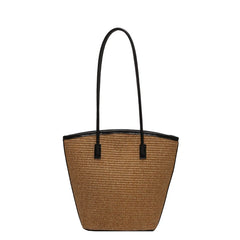 Summer Beach Bags For Women Handmade Rattan Woven Shoulder Bags Large Capacity Straw Bag Bohemian Casual Travel Handbag Totes