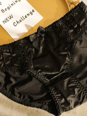 Satin Women's Underwear Mid-Waist Comfortable Butt Covering e Pants Youth Size Large Casual Home Clothes