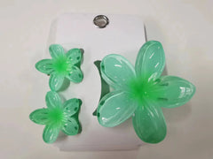 3 pcs/set Flower Claw Clip Women Summer Beach Cute Hawaiian 8CM*1+4CM*2PCS Preppy Stuff Female Hair Accessories For Summer
