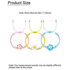 צמידי הוואי לנשים בוהמי ארוג פרח טרופי צמידי פרחים בעבודת יד צמה קיץ חוף בנות תכשיטי אביזרים