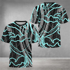 Fashion 3D Tie-Dye Print T Shirt For Men Summer Quick Dry Short Sleeve Outdoor Tennis Sports T-Shirt Casual Breathable Loose Top