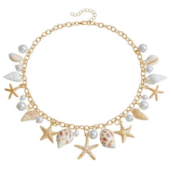 Fashion Bohemian Waist Chain Sea Star Starfish Shell Pendant Shell Waist Link Beach Bikini Alloy Jewelry Accessories for Women